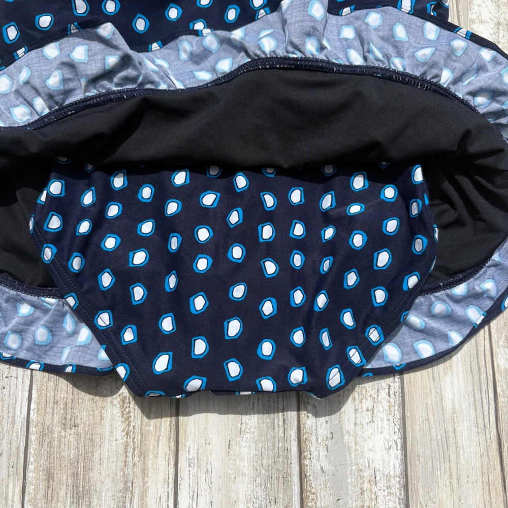 Coco‎ Reef Swimdress 32C Navy Blue NWT Ruched Underwire Ruffle Swimsuit Slimming - Picture 9 of 14
